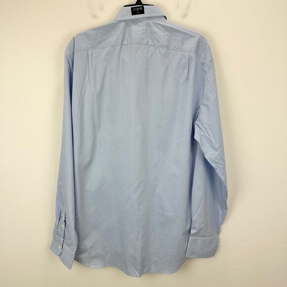 J.Crew Slim Performance Dress Shirt Classic Blue Eoe Cotton Blend Large NWT - Picture 11 of 13